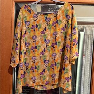 eShakti Multicolor Floral Blouse